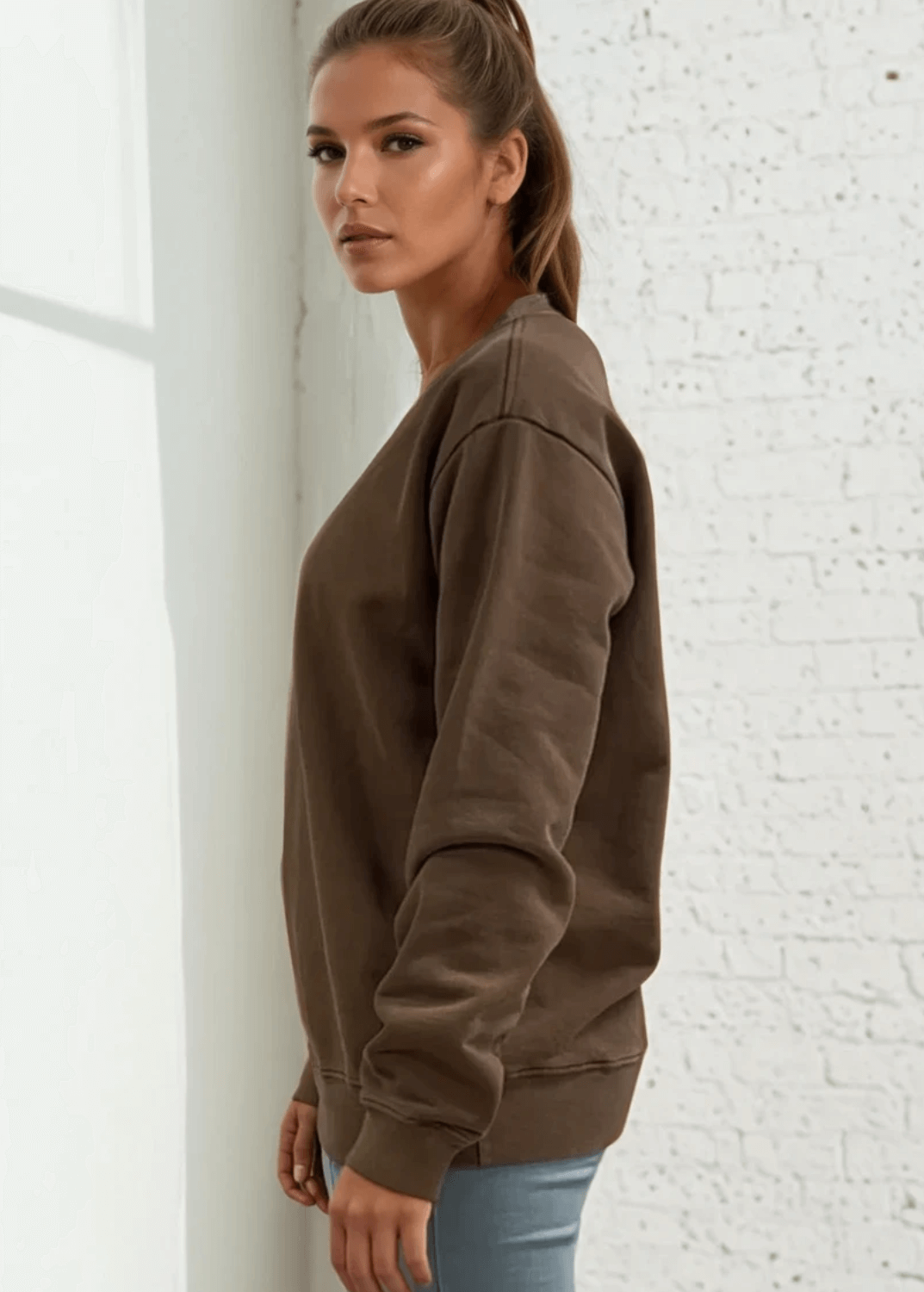 Brynlee Heavyweight Crew Neck Fleece Sweatshirt - Comfort and Style Combined