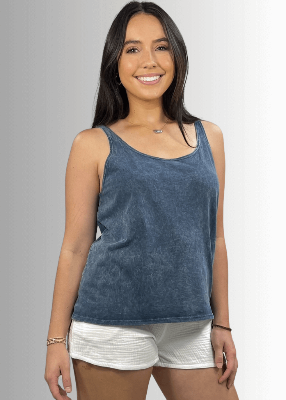 Twenty Four Seven Cotton Tank in Stone - Comfortable Everyday Essential