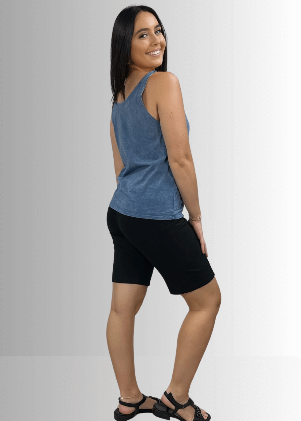 Twenty Four Seven Cotton Tank Top Light Denim