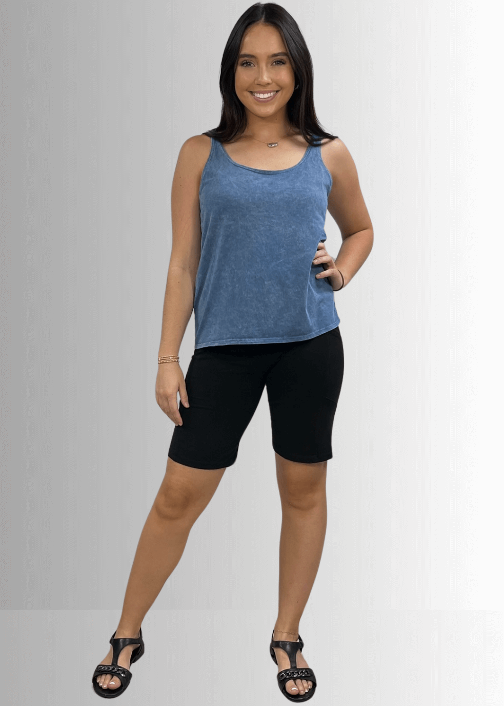 Twenty Four Seven Cotton Tank Top Light Denim