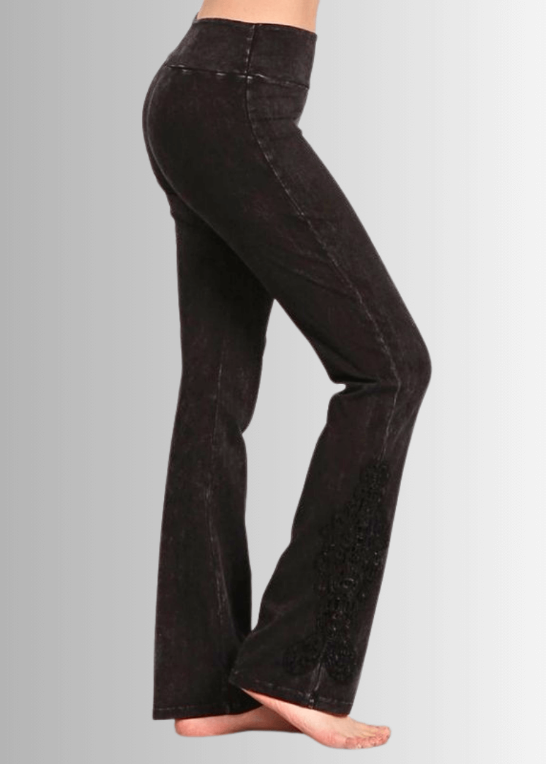 Bootcut Jeggings Crochet Hem Plus Size - Comfortable & Stylish Plus Size Bootcut Jeggings