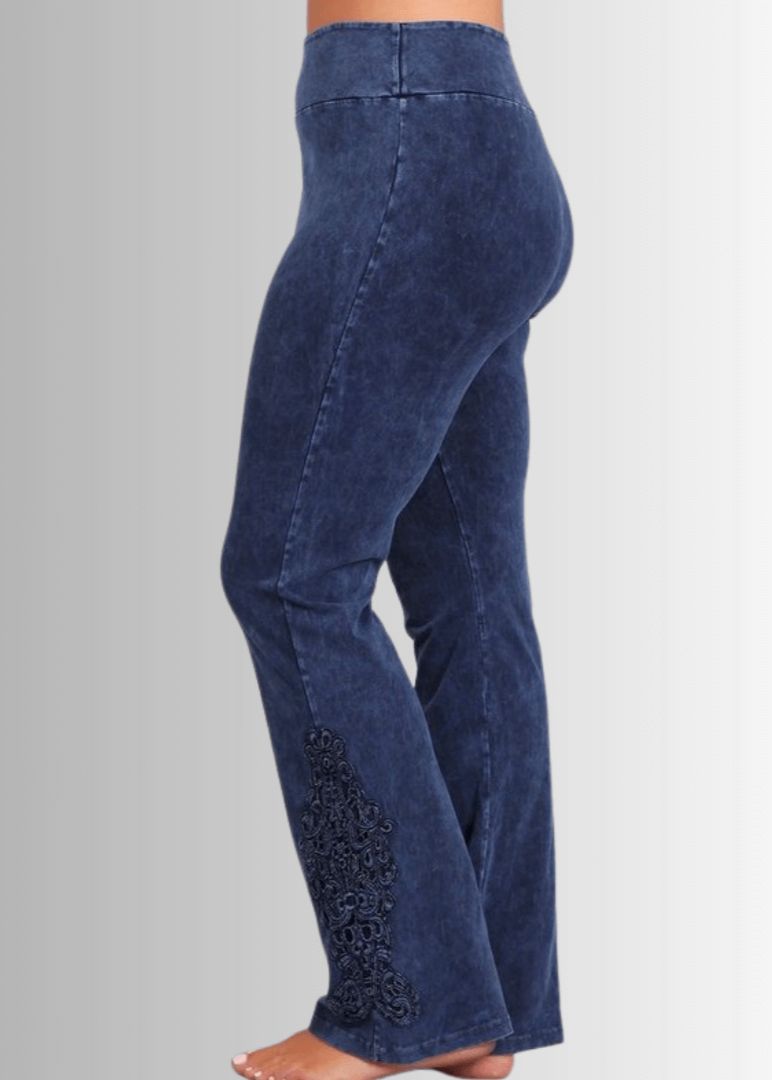 Bootcut Jeggings Crochet Hem Plus Size - Comfortable & Stylish Plus Size Bootcut Jeggings