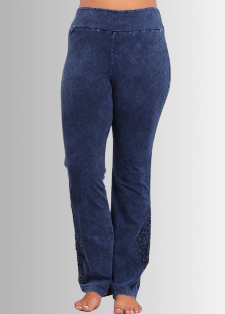 Bootcut Jeggings Crochet Hem Plus Size - Comfortable & Stylish Plus Size Bootcut Jeggings