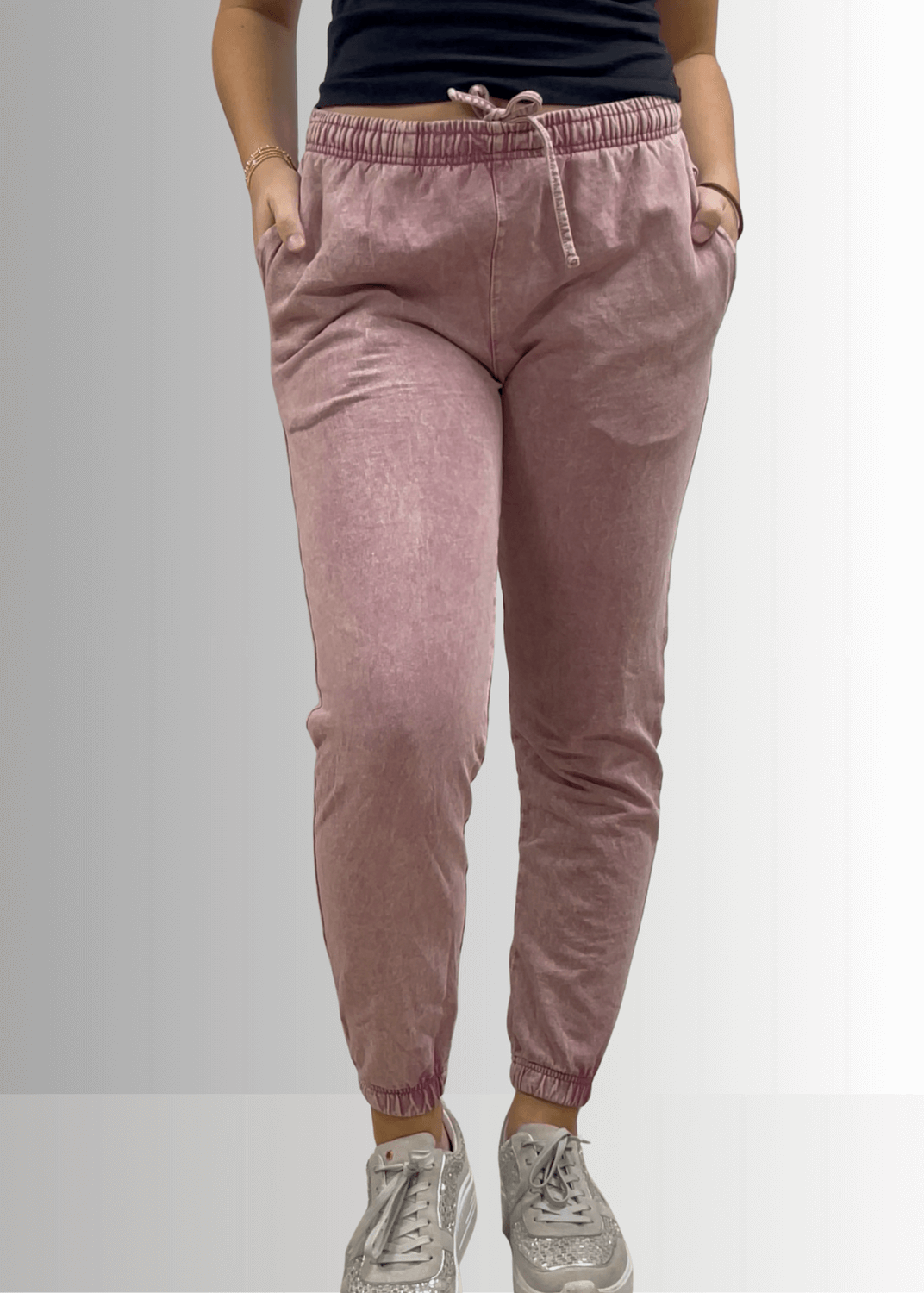 All Day French Terry Pocket Joggers in Dark Ash Grey
