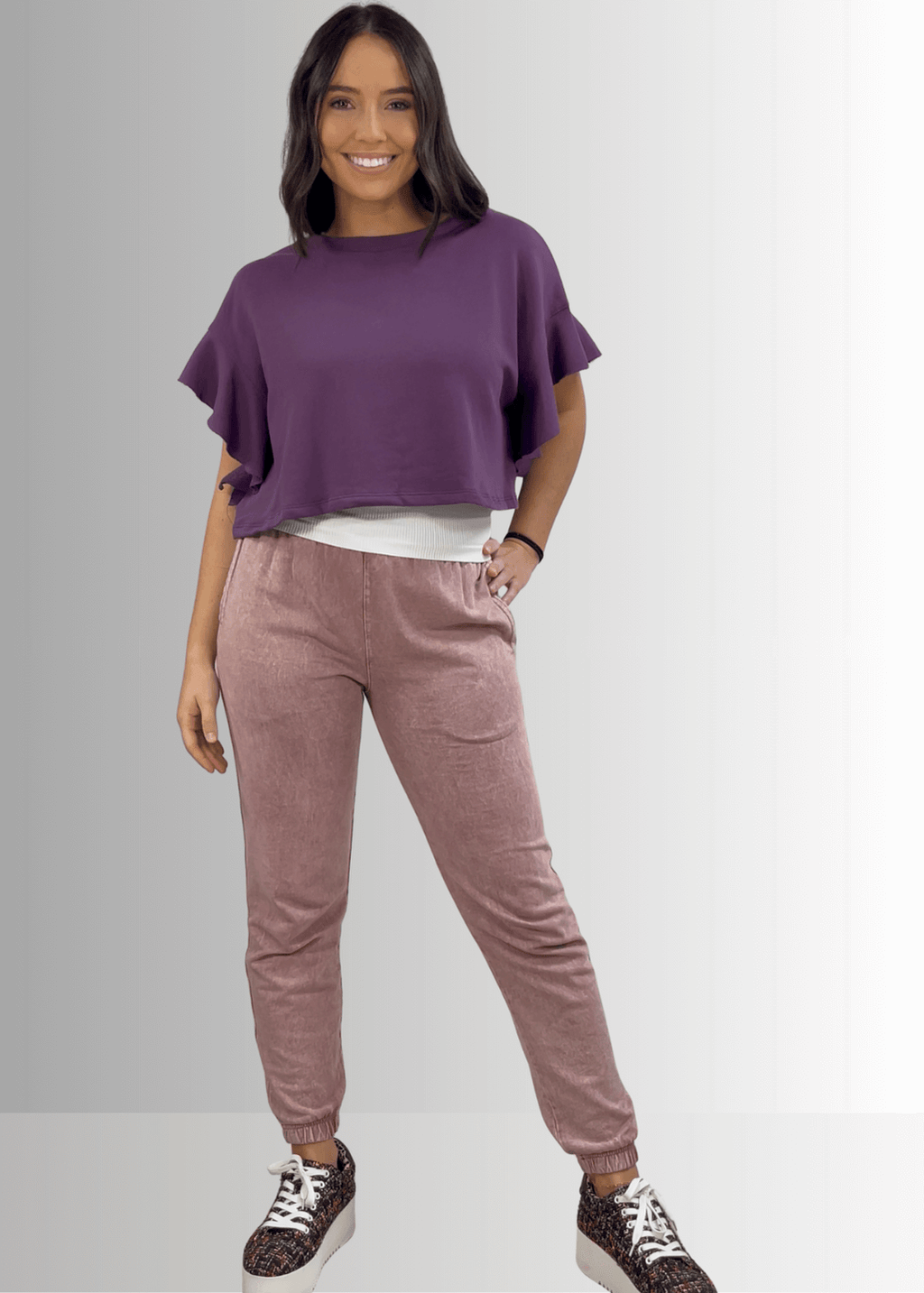 All Day French Terry Pocket Joggers in Dark Ash Grey