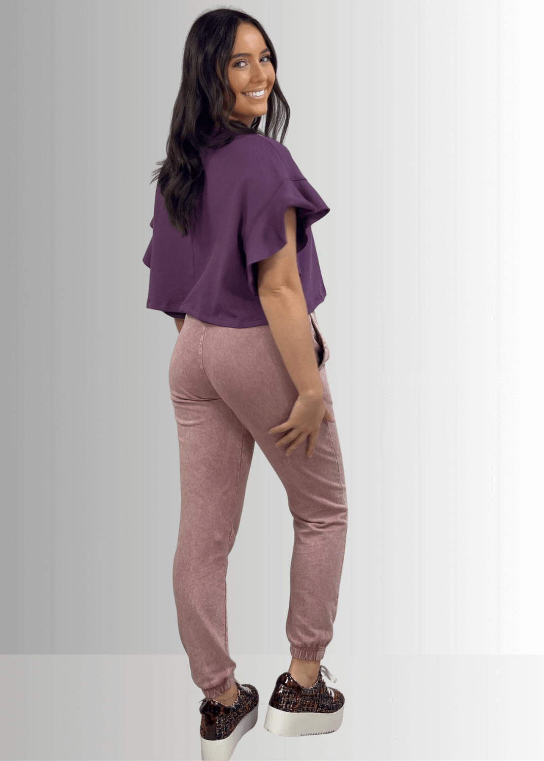 All Day French Terry Mauve Pocket Joggers