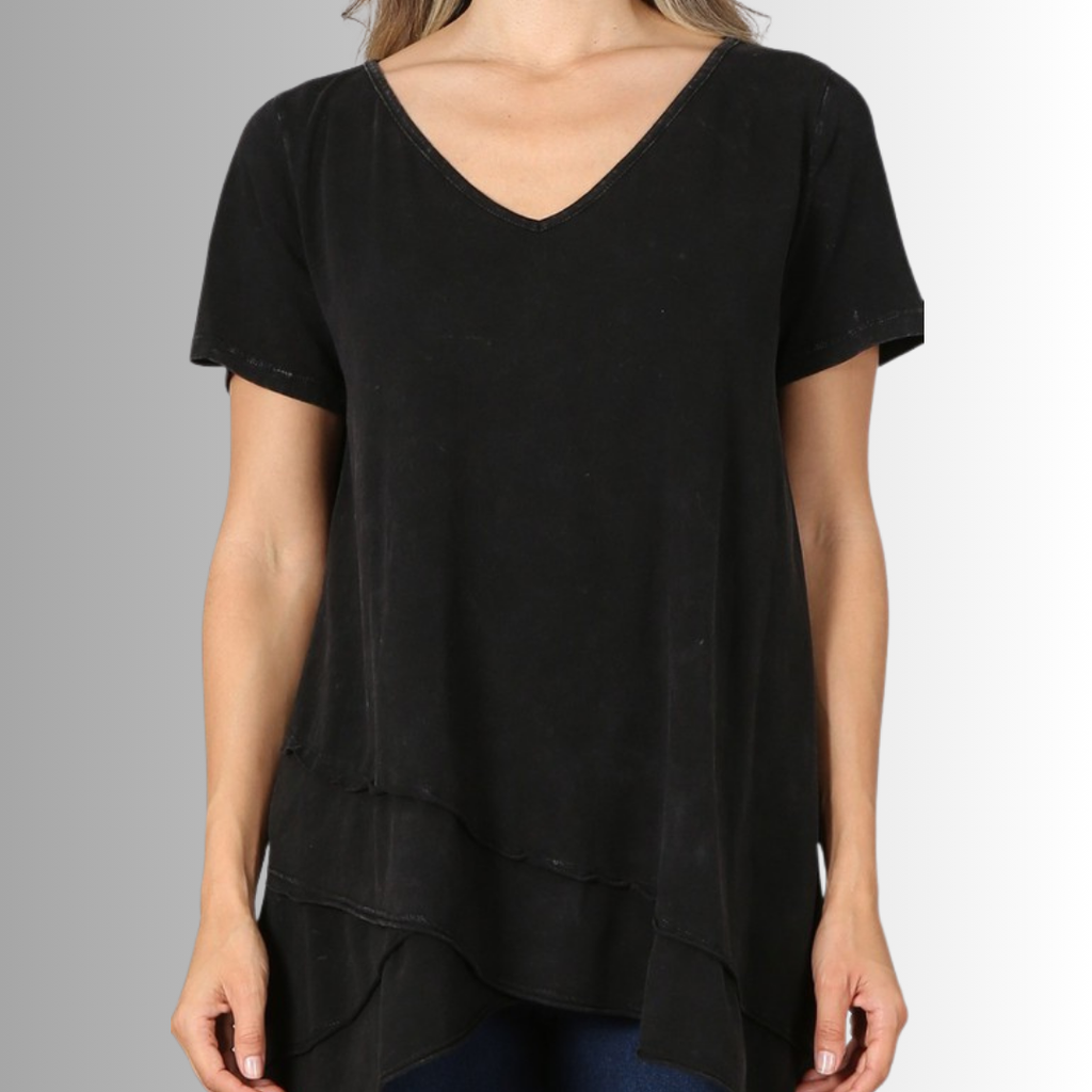 Relax in Style Cotton V-Neck Top for Comfort and Versatility