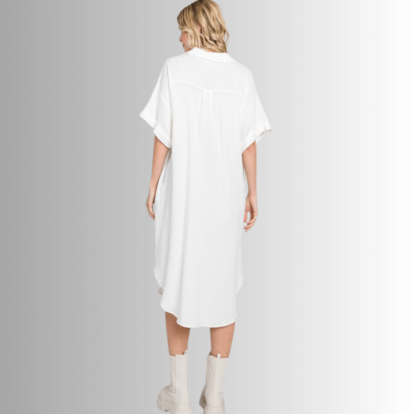 Phoebe Cotton Gauze Shirt Dress - Versatile and Stylish Summer Essential
