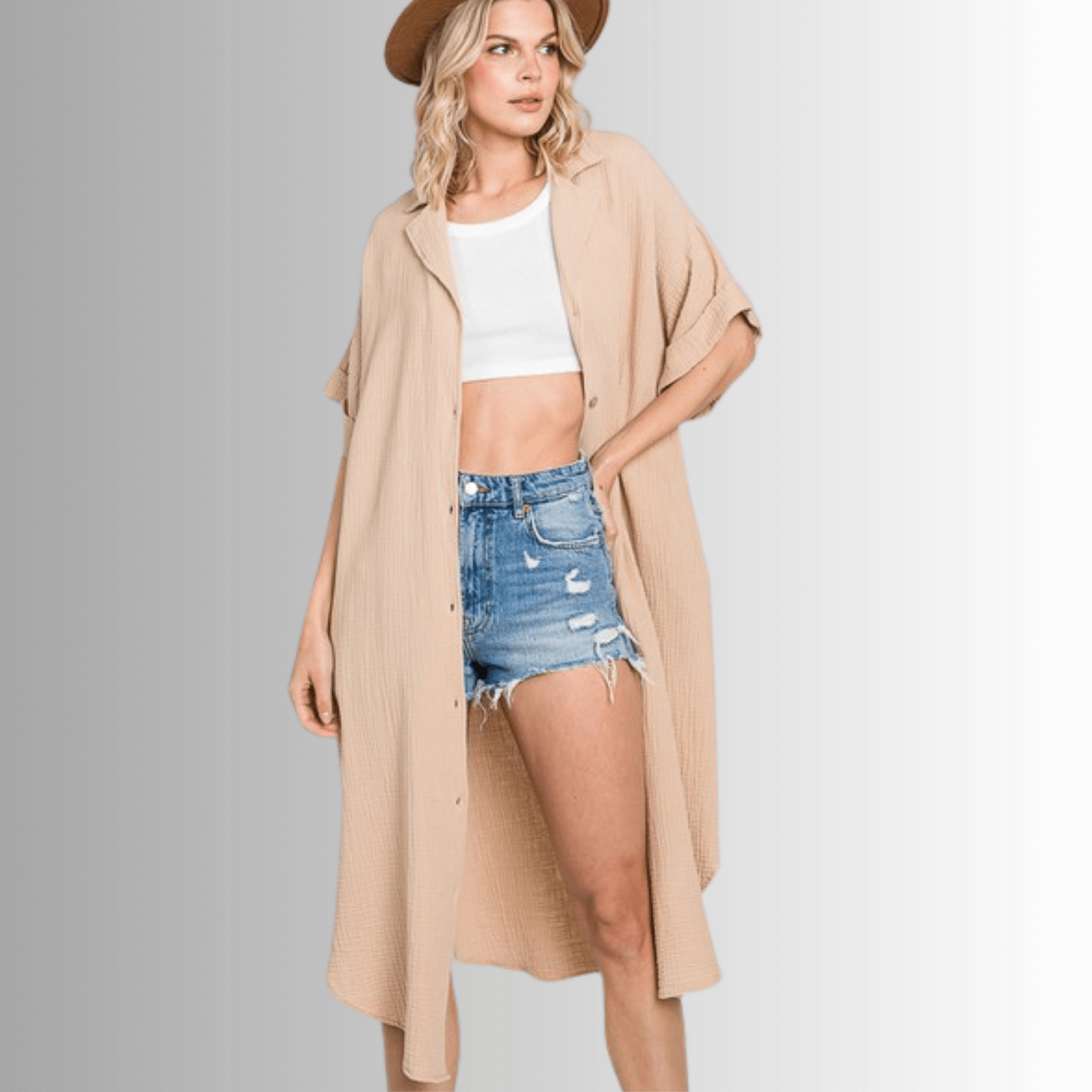 Phoebe Cotton Gauze Shirt Dress for Effortless Style and Comfort