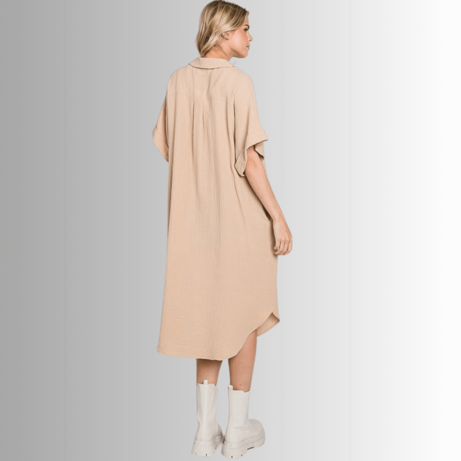 Phoebe Cotton Gauze Shirt Dress - Versatile and Stylish Summer Essential