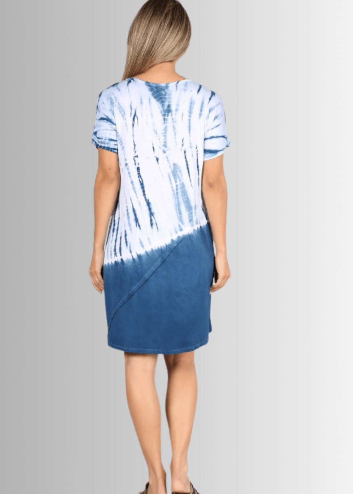 Casually Cool Tie Dye Dress Blue for Effortless Style