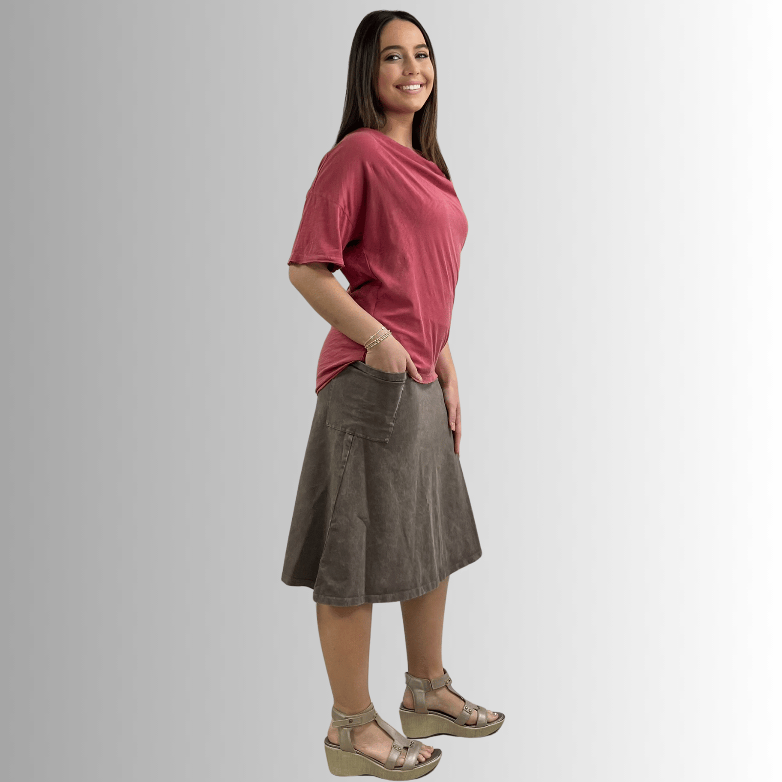 Julianne Cotton Cowl Neck Tee - Comfortable and Stylish Essential