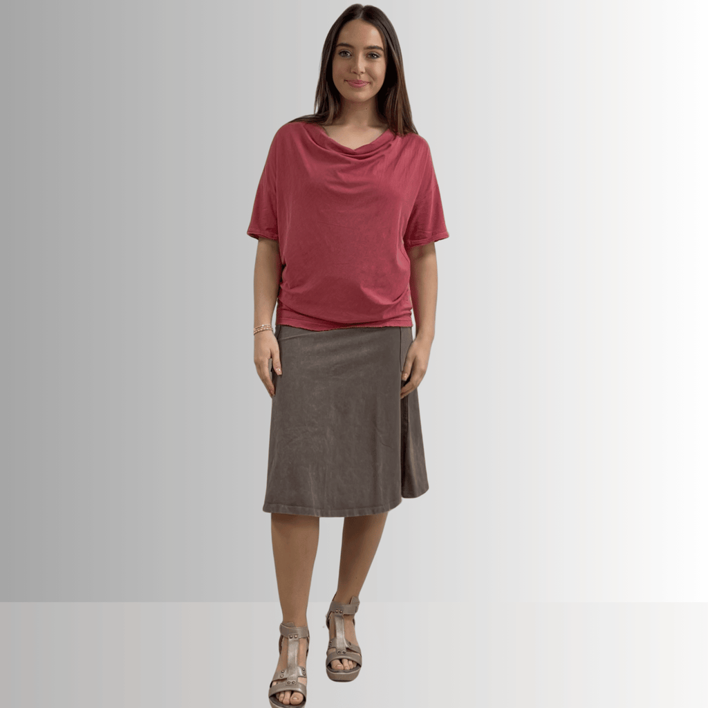 Julianne Cotton Cowl Neck Tee for Effortless Style and Comfort