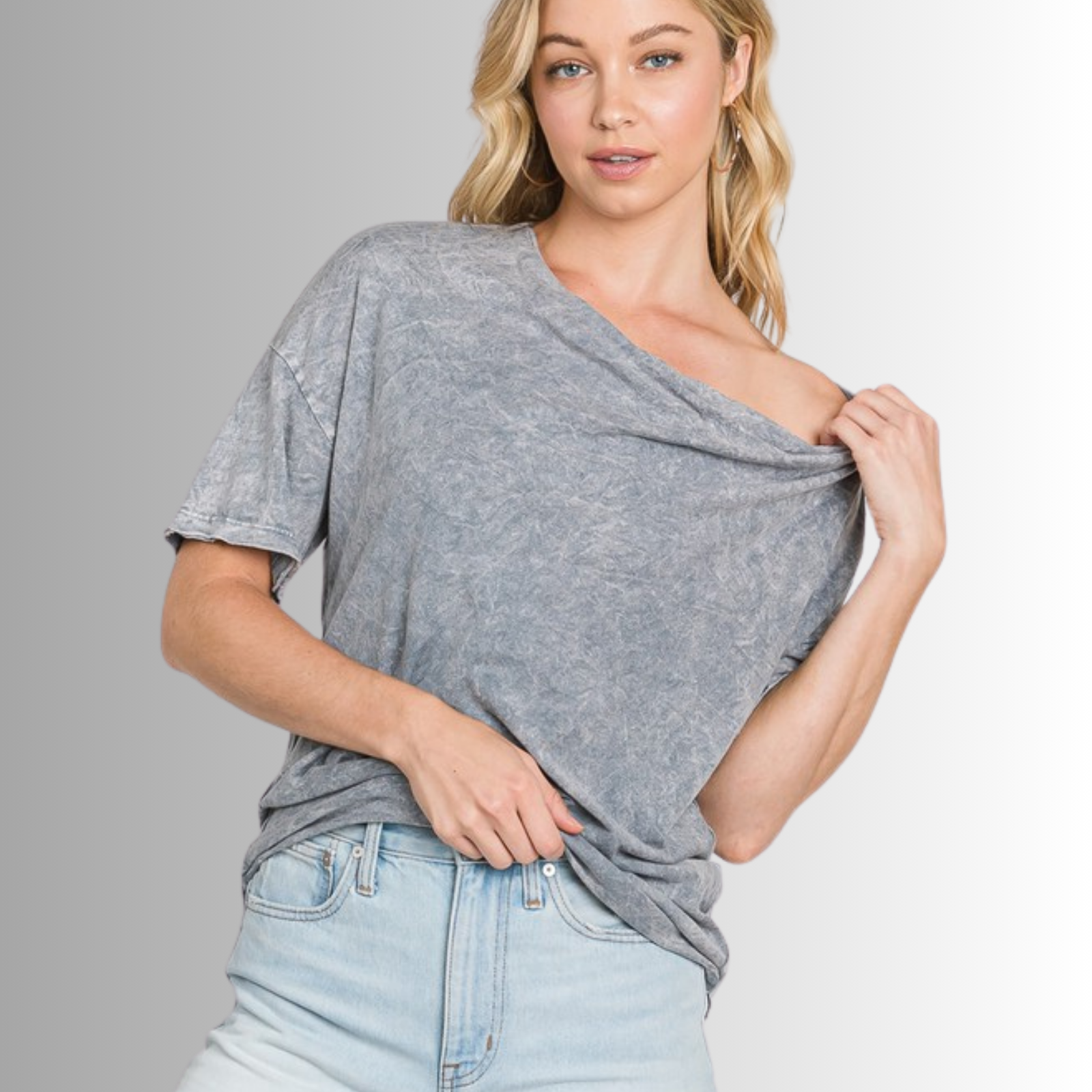 Julianne Cotton Cowl Neck Tee - Comfortable and Stylish Essential