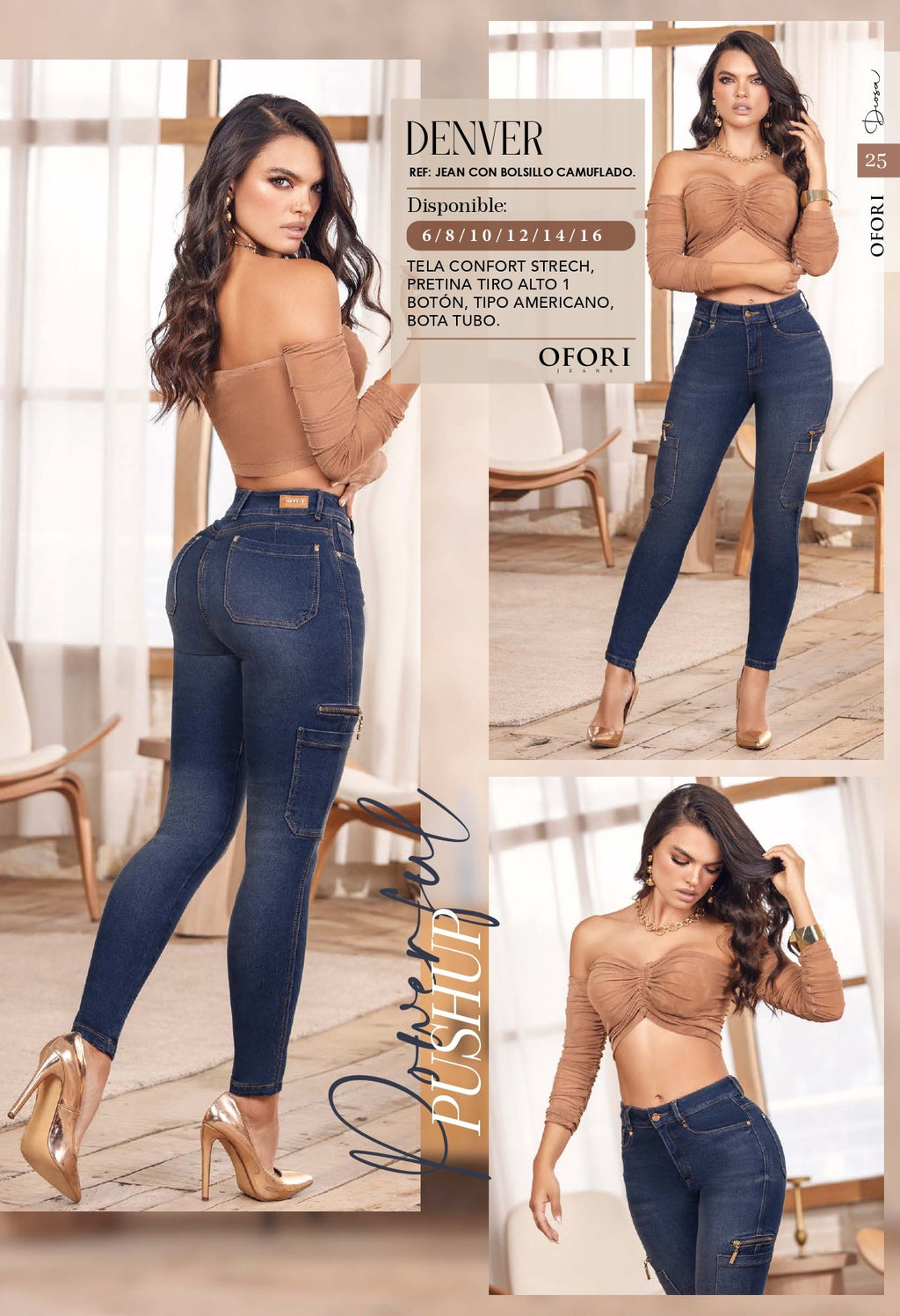 DENVER - 100% Authentic Colombian Push-Up CARGO Jeans - RFE Marketing Ventures