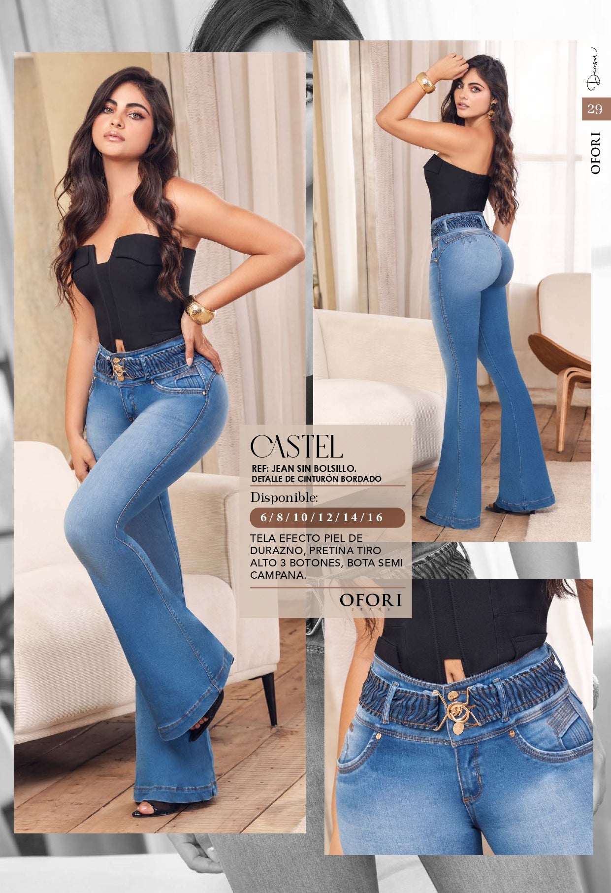 Castel 100% Authentic Colombian Push Up FLARE Jeans - RFE Marketing Ventures