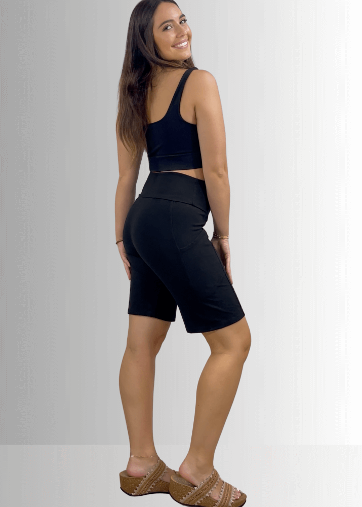 Perfect Fit Hybrid Cotton Shorts in Dark Moss Green