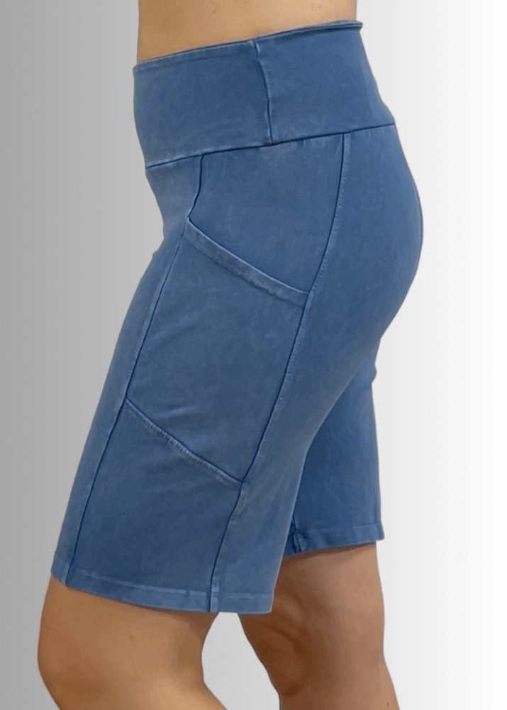 Perfect Fit Cotton Shorts in Dark Denim - Ultimate Comfort and Style