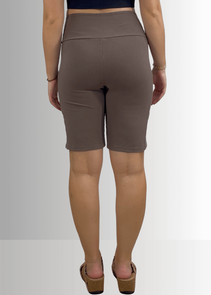 Perfect Fit Hybrid Cotton Shorts Taupe