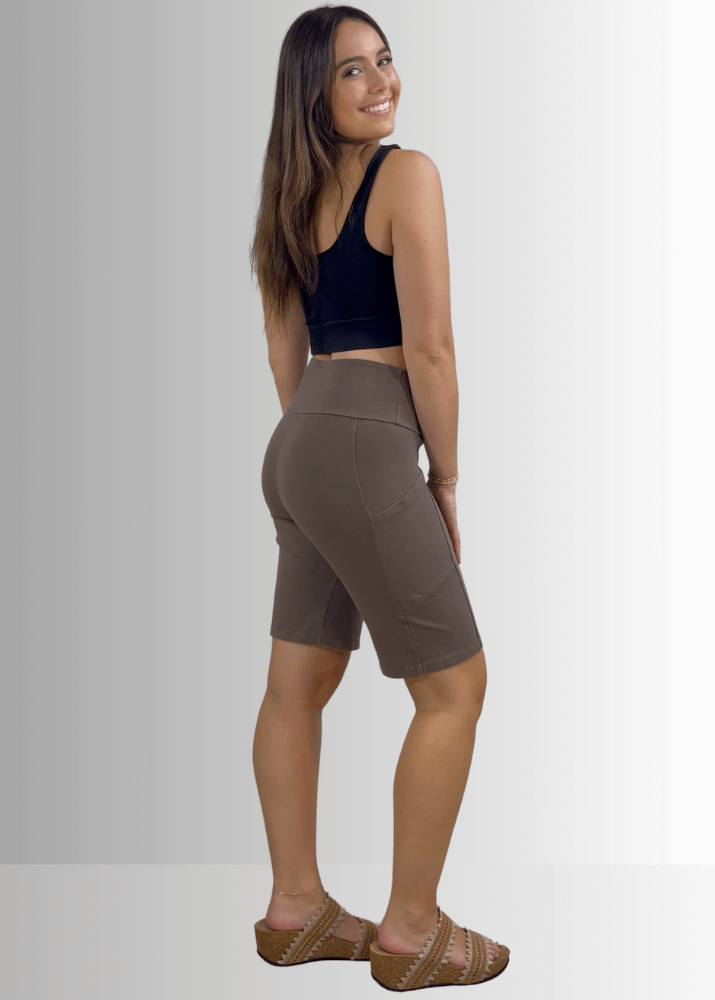 Perfect Fit Hybrid Cotton Shorts Taupe