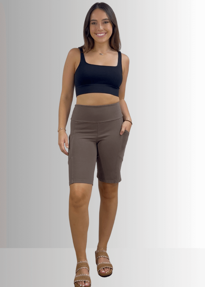 Perfect Fit Hybrid Cotton Shorts Taupe