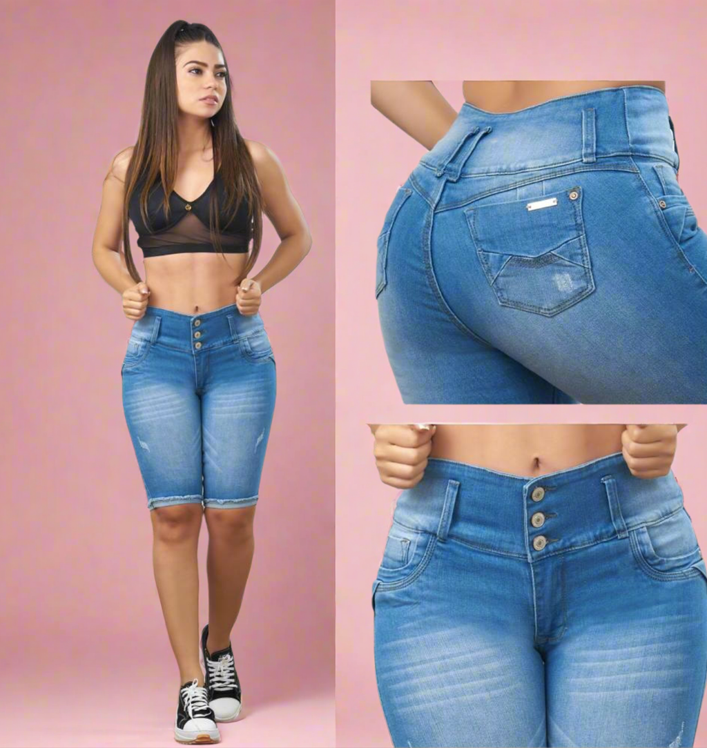 7081 100% Authentic Colombian Push Up Capri for a Perfect Fit