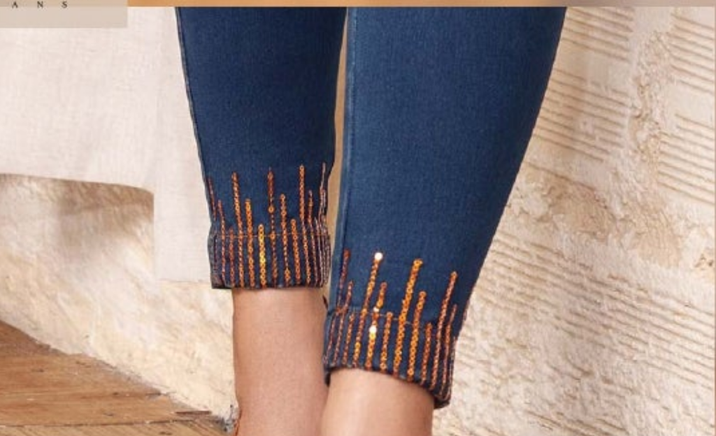 Julieth 100% Authentic Colombian Push Up Jeans copper-toned sequins - RFE Marketing Ventures