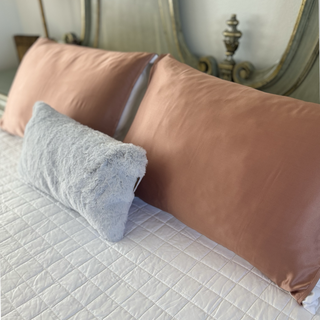 Bronze Sienna Silk Pillow Sleeve.