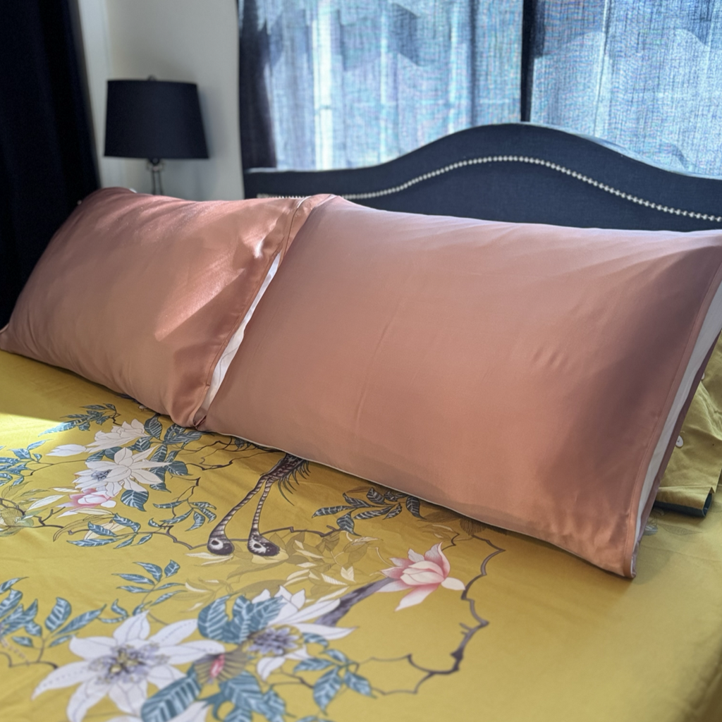 Bronze Sienna Silk Pillow Sleeve.