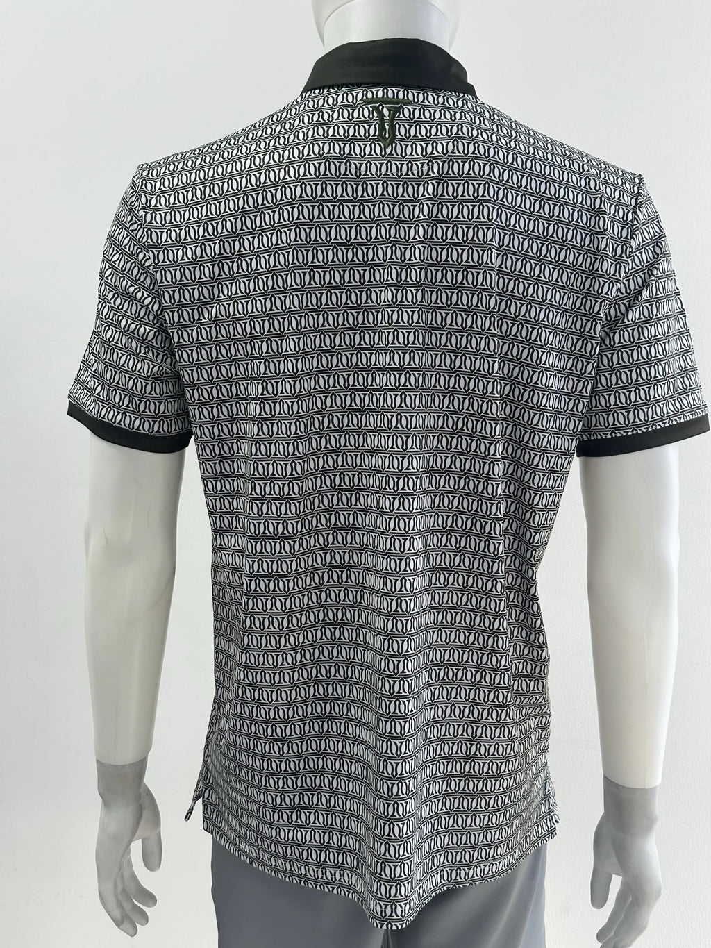 Sage Green Mosaic Performance Polo for Ultimate Comfort and Style