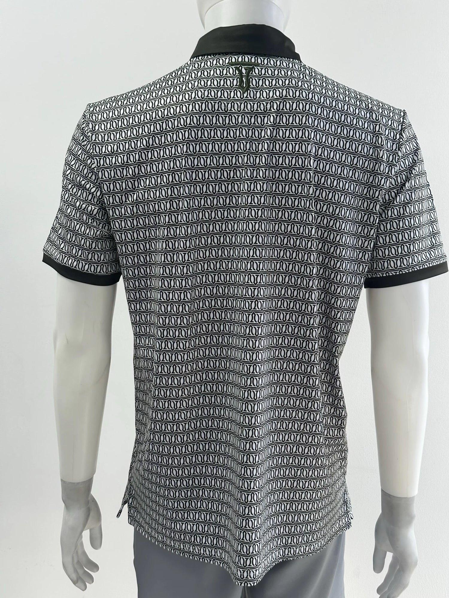 Sage Green Mosaic Performance Polo for Ultimate Comfort and Style