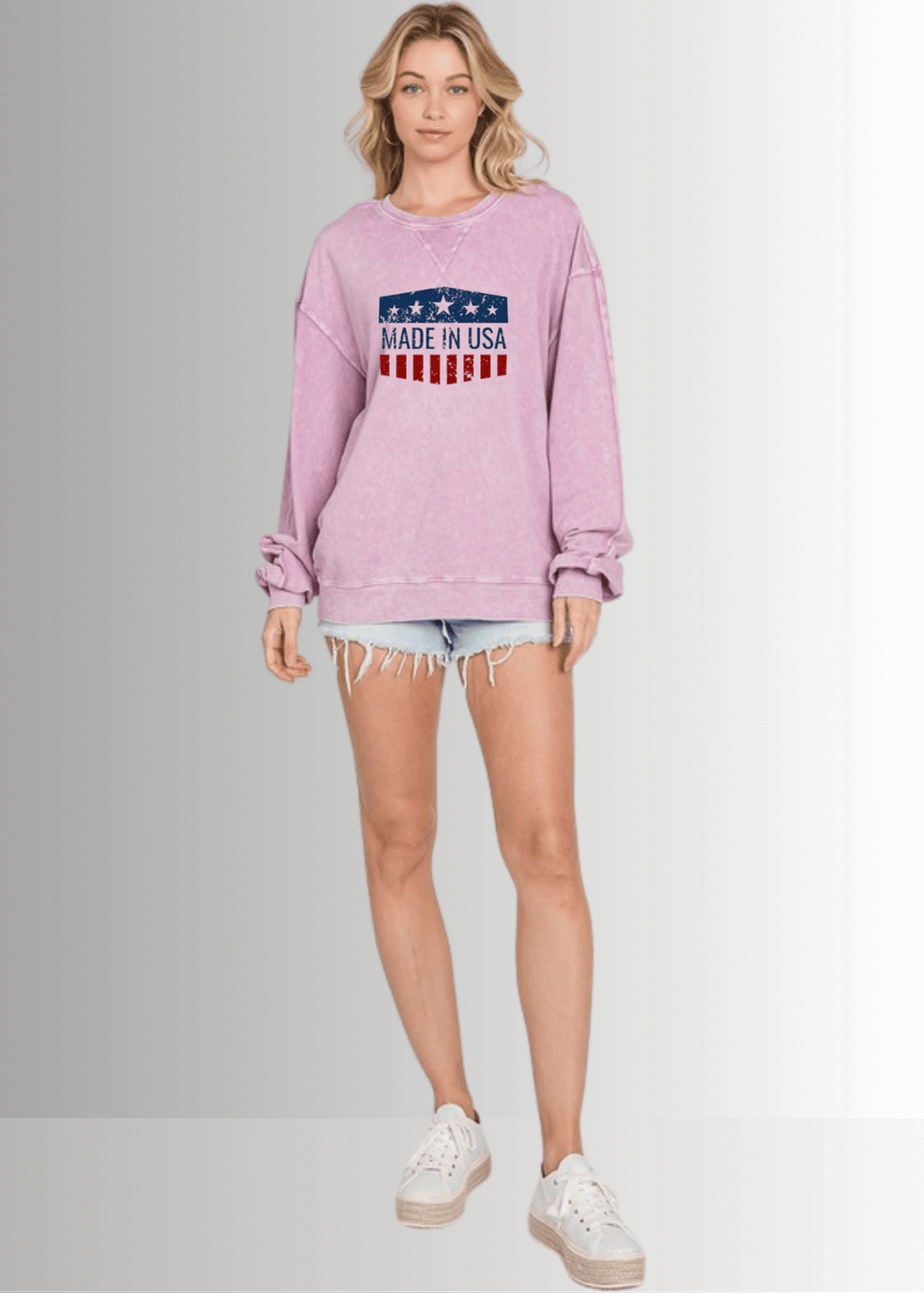 Made in USA Graphic All American Oversized Sweatshirt - RFE Marketing Ventures
