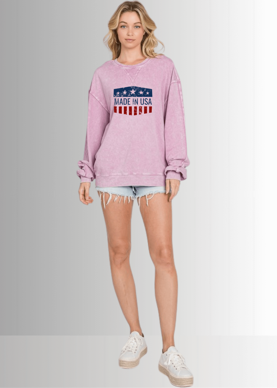 Made in USA Graphic All American Oversized Sweatshirt - RFE Marketing Ventures