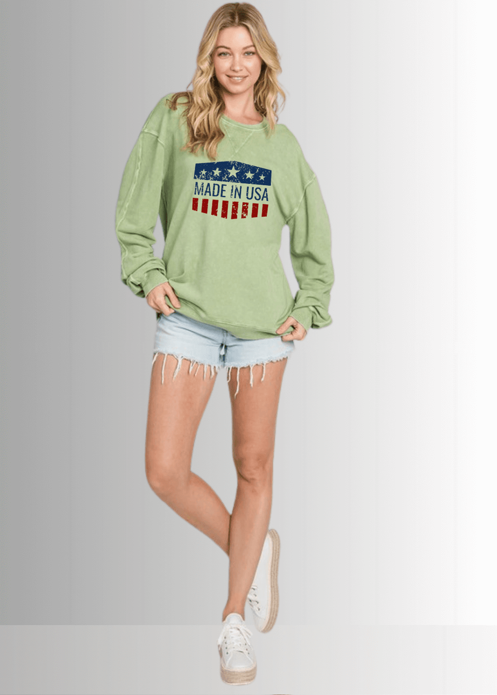 Made in USA Graphic All American Oversized Sweatshirt - RFE Marketing Ventures