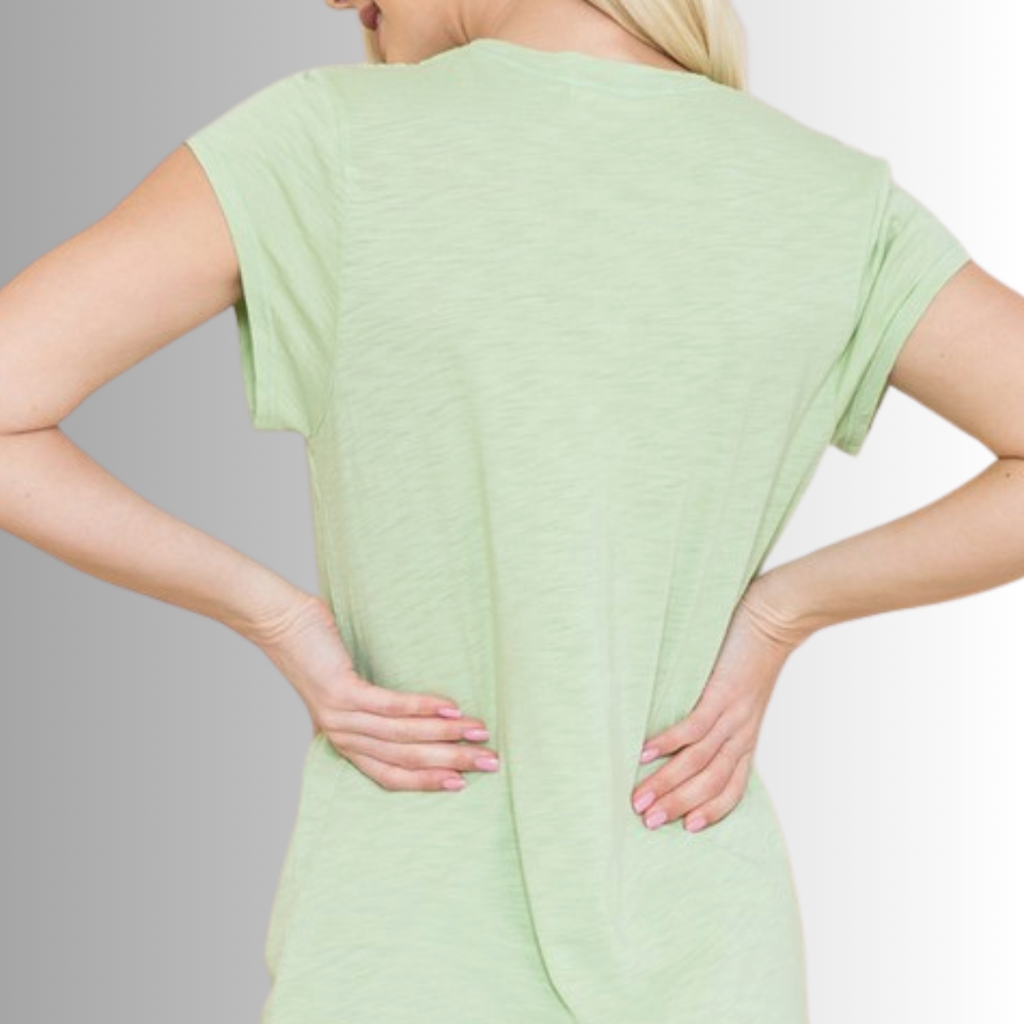 Meghan Tee with Tropical Aqua Flower Graphic - RFE Marketing Ventures