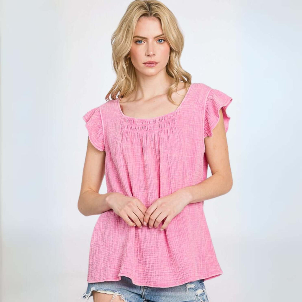 Absolute Comfort Cotton Gauze Top Made in USA