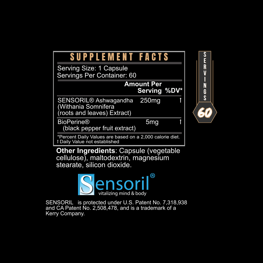 Sensoril Ashwagandha Extract - Premium Adaptogenic Herb for Stress Relief and Wellness - RFE Marketing Ventures