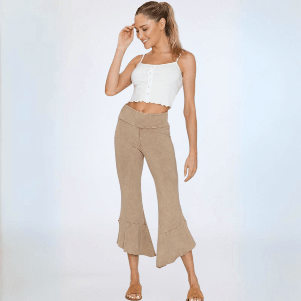 Tulip Hem Capri Pants - Stylish Cotton Capri Pants Made in USA