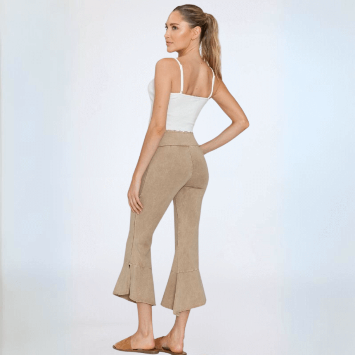 Tulip Hem Capri Pants - Stylish Cotton Capri Pants Made in USA