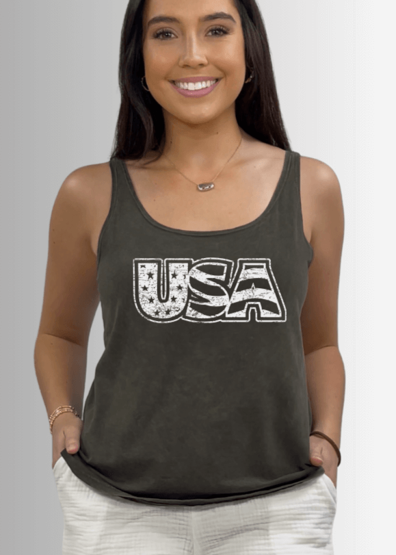 White Distressed USA Patriotic Graphic - RFE Marketing Ventures
