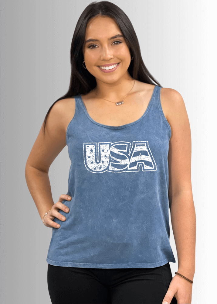 White Distressed USA Patriotic Graphic - RFE Marketing Ventures