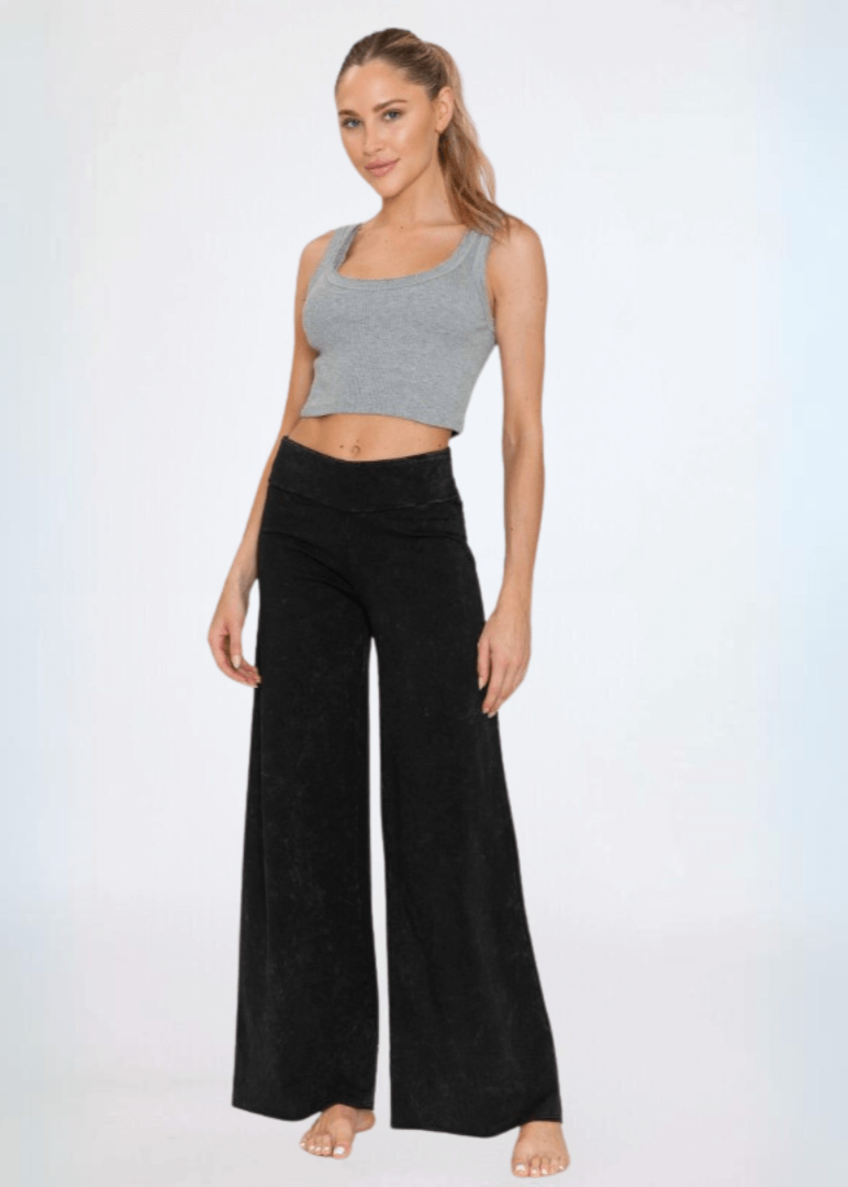 Casual Wide Leg Pants for Effortless Style - Made in USA
