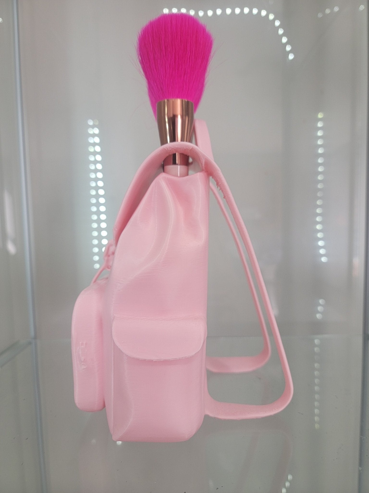 Adorable Pink Backpack Makeup Brush Holder - Stylish Organizer for Glam Lovers - RFE Marketing Ventures