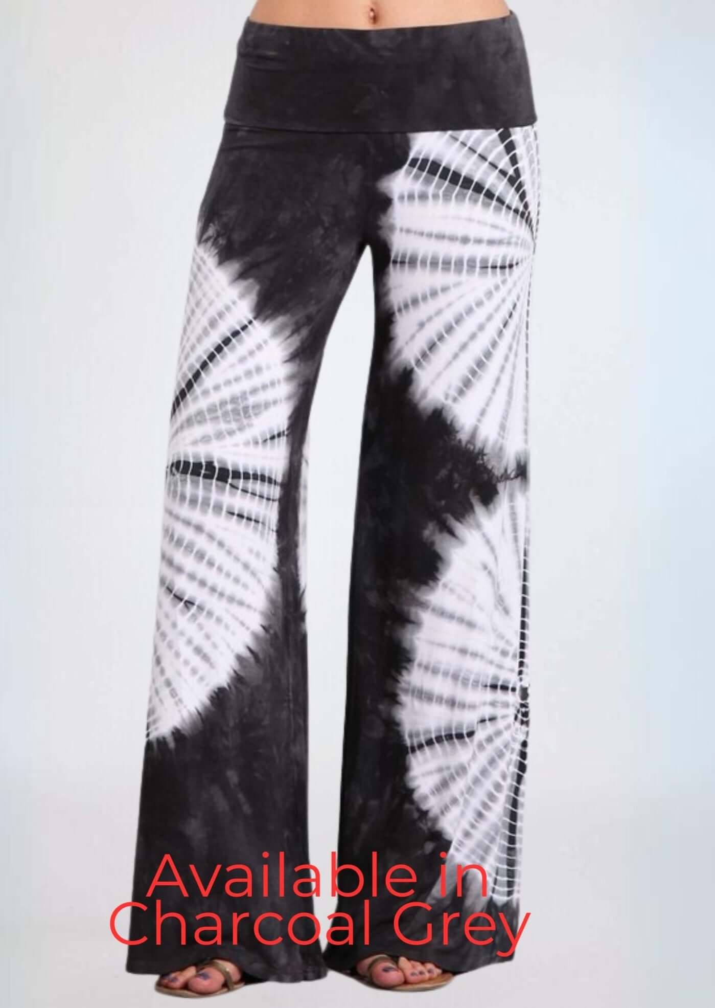 Fashionable Fuchsia Tie Dye Palazzo Pants Made in USA