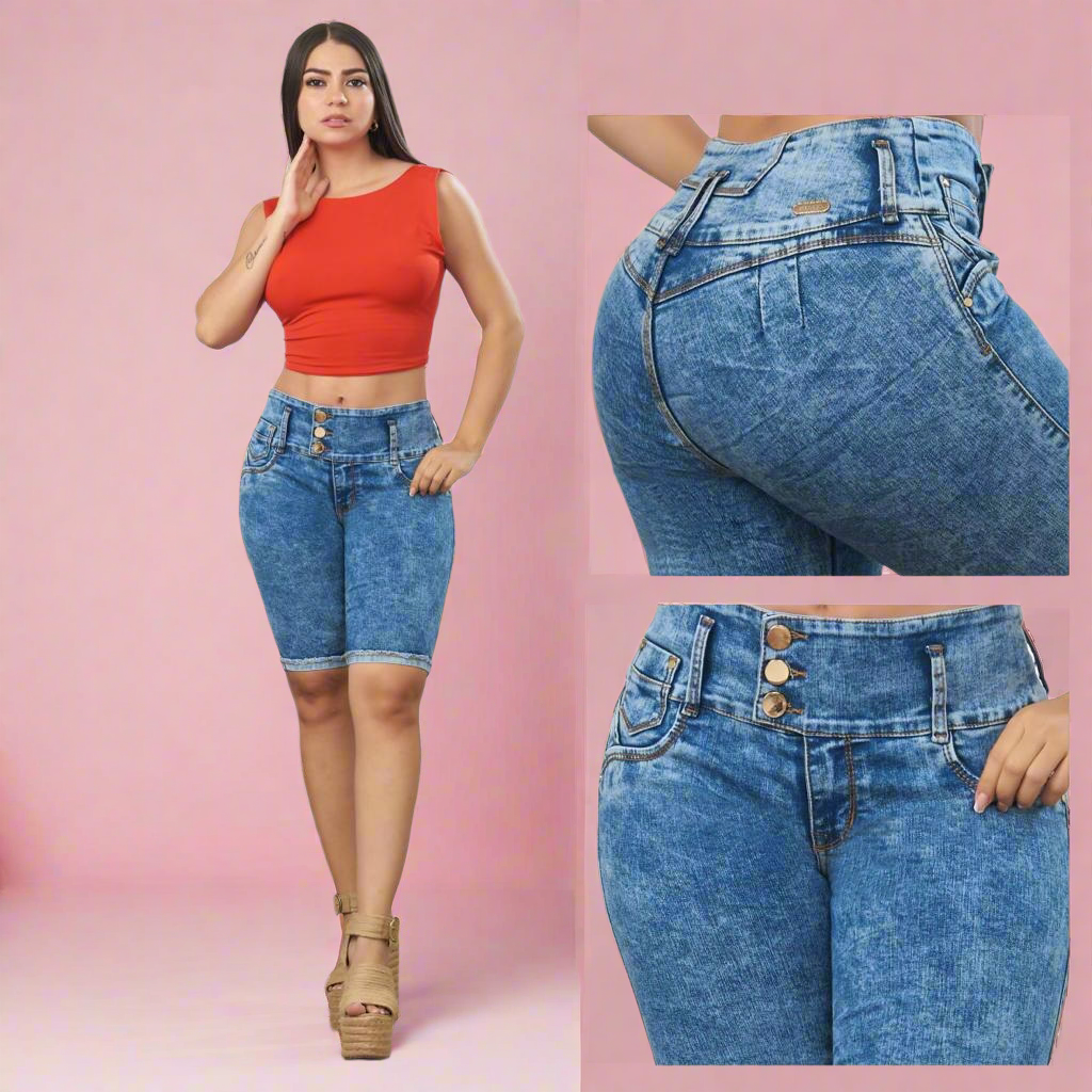 7063 100%  Authentic Colombian  Push Up Capri - RFE Marketing Ventures