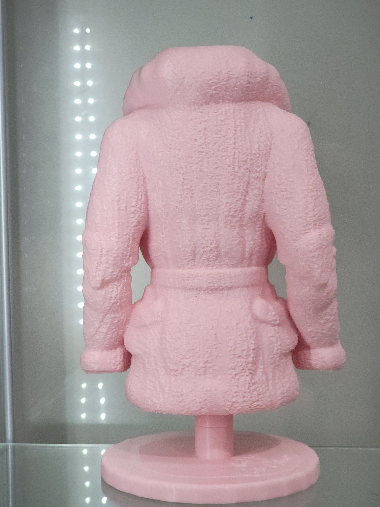Cozy Pink Coat Makeup Brush Holder - Chic Vanity Organizer - RFE Marketing Ventures