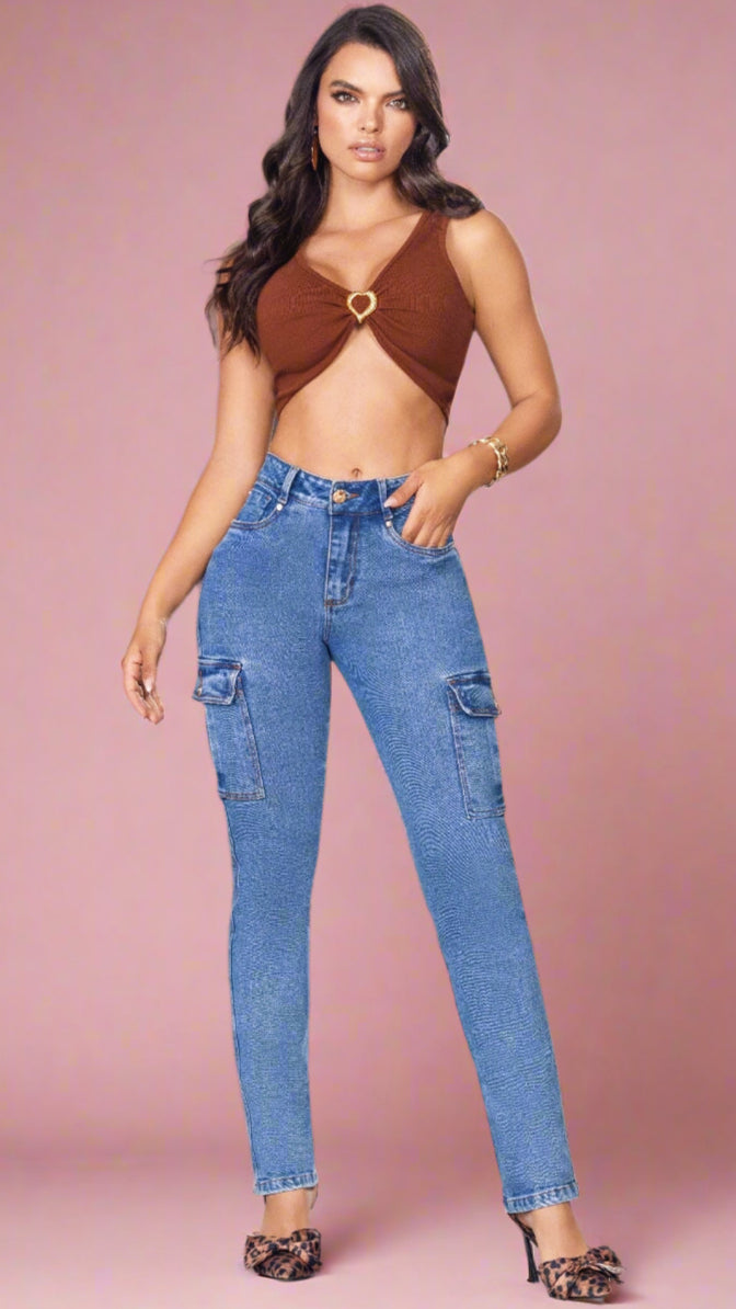 Porland 100% Authentic Colombian Push Up Cargo Pockets Jeans - RFE Marketing Ventures