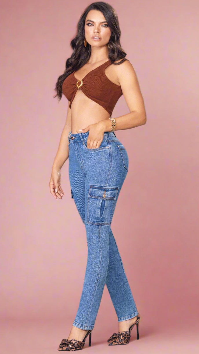 Porland 100% Authentic Colombian Push Up Cargo Pockets Jeans - RFE Marketing Ventures