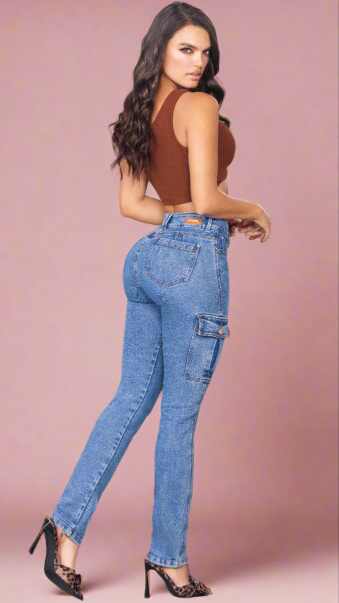 Porland 100% Authentic Colombian Push Up Cargo Pockets Jeans - RFE Marketing Ventures