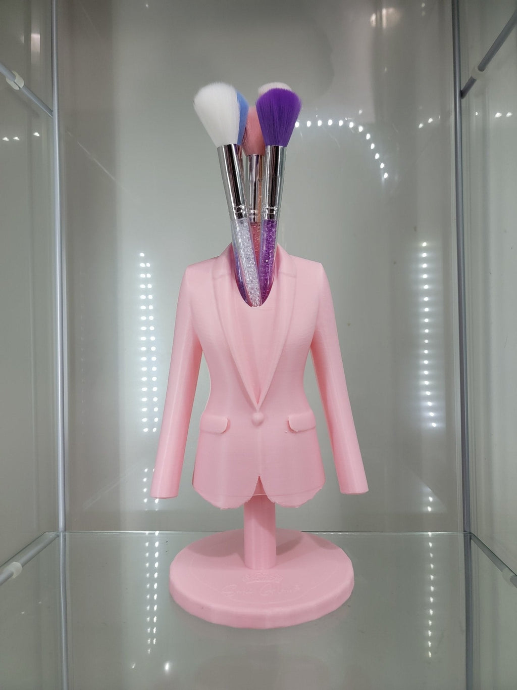 Elegant Pink Blazer Brush Holder - RFE Marketing Ventures